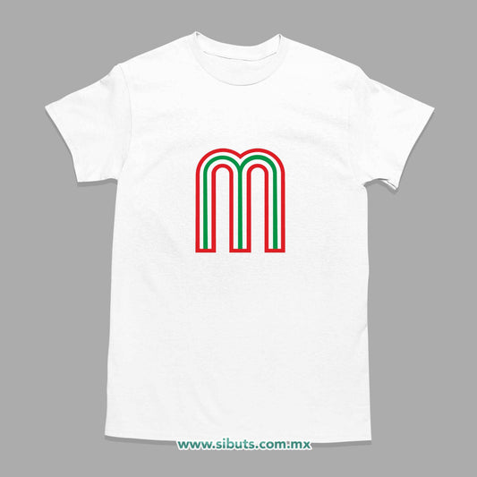 Playera Hombre México Tricolor Retro