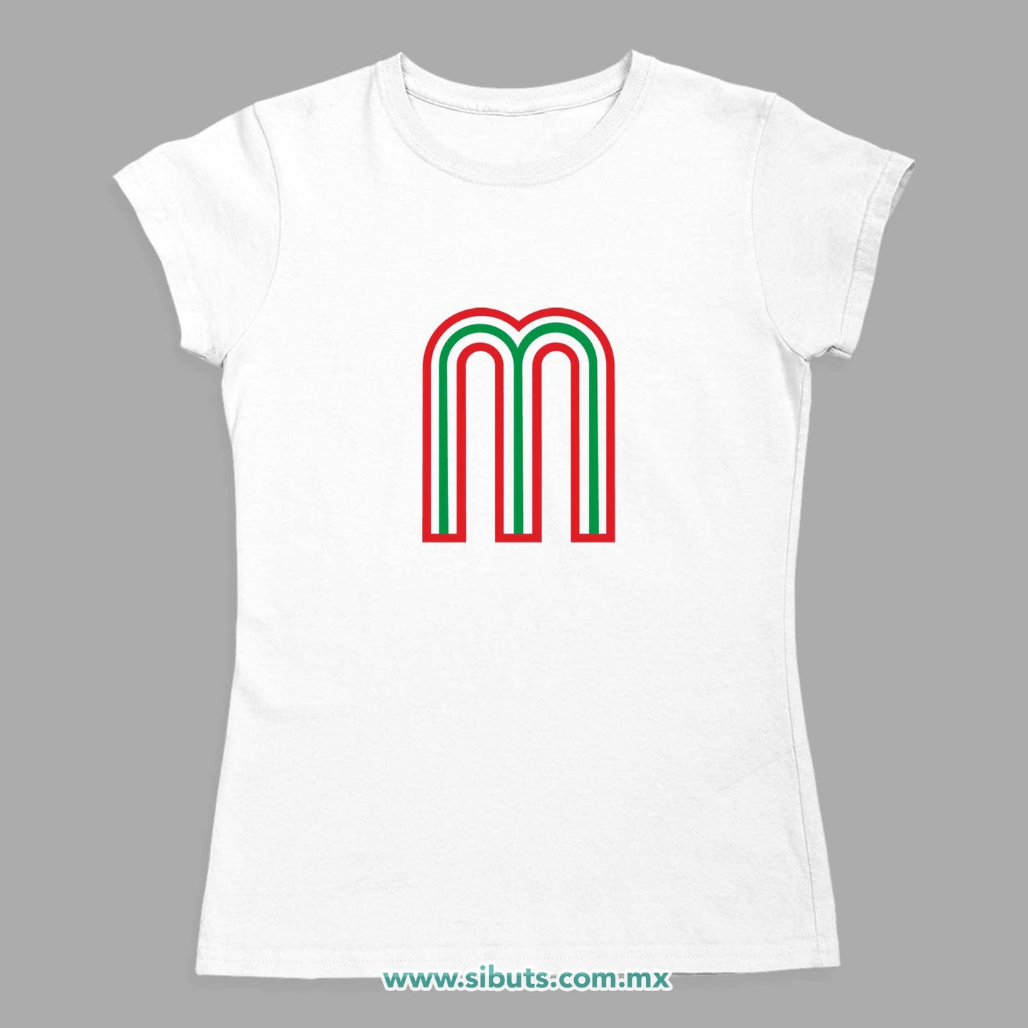 Playera Mujer México Tricolor Retro