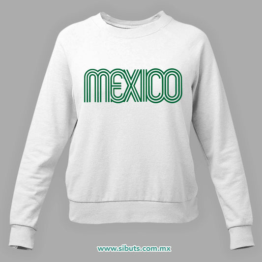 Sudadera Mujer Cuello Redondo México Retro