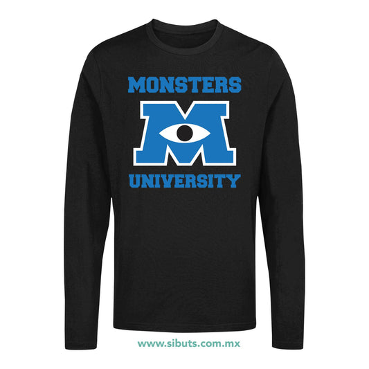 Playera Hombre Manga Larga Monsters Inc. Monsters University