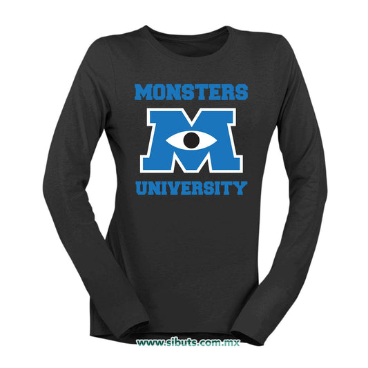 Playera Mujer Manga Larga Monsters Inc. Monsters University