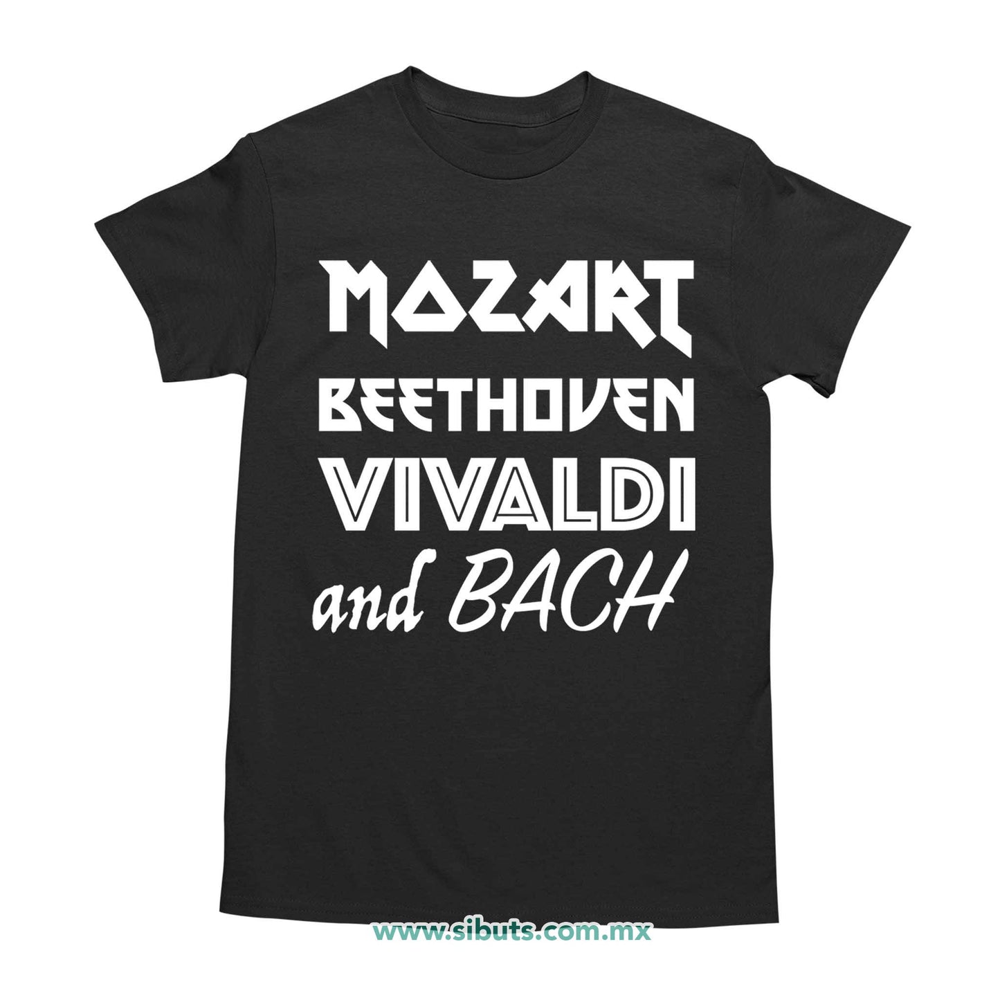 Playera Hombre Música Clásica Mozart Beethoven Vivaldi And Bach