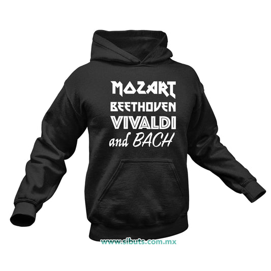 Sudadera Hombre Gorro Música Clásica Mozart Beethoven Vivaldi And Bach