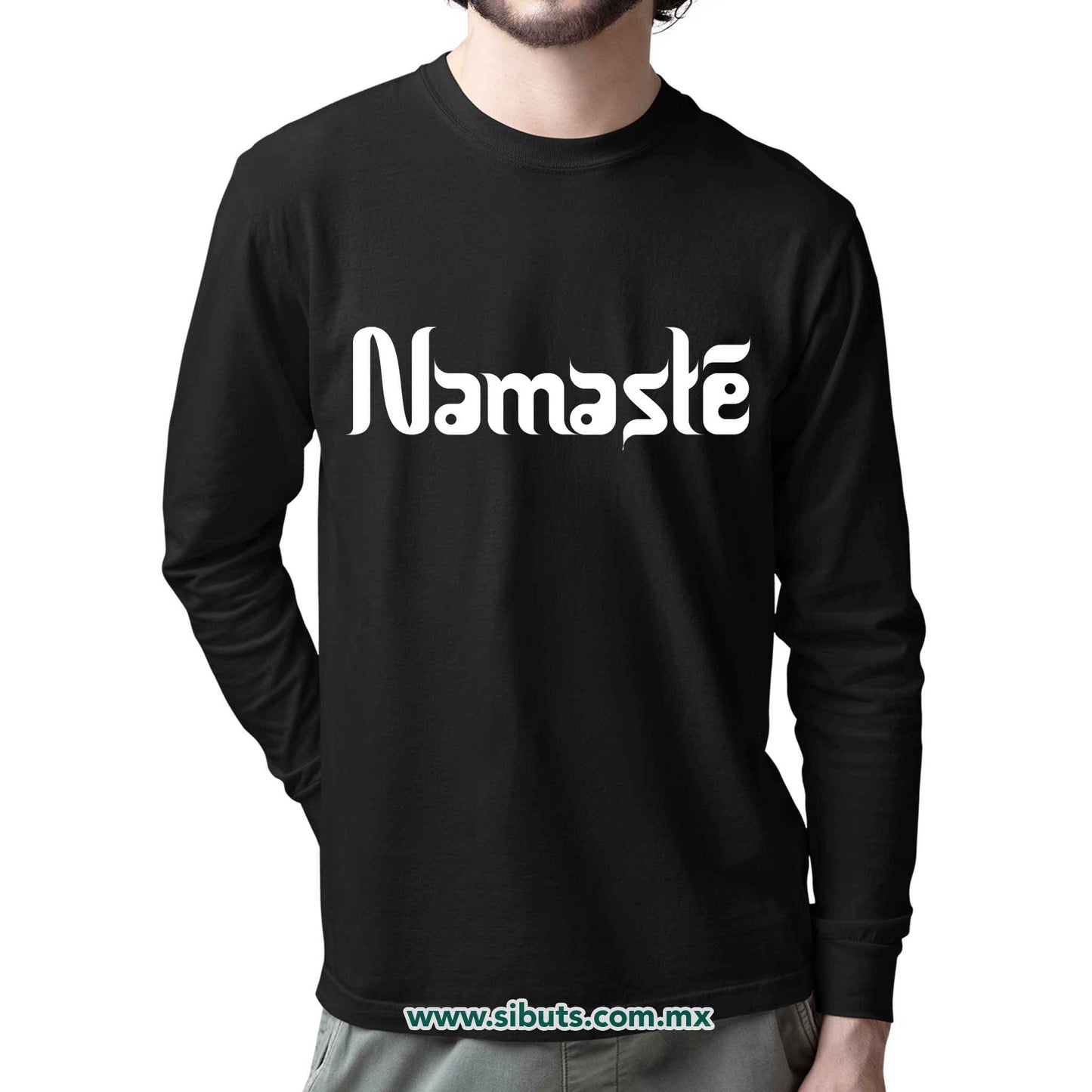 Playera Hombre Manga Larga Namaste Chakras