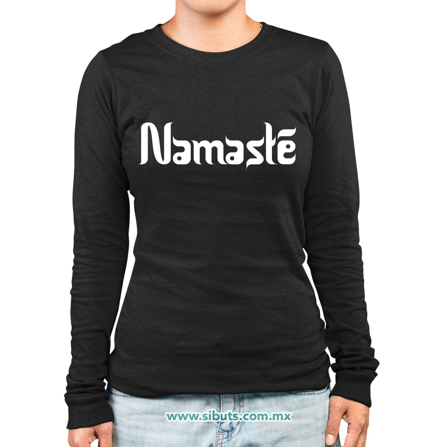Playera Mujer Manga Larga Namaste Chakras