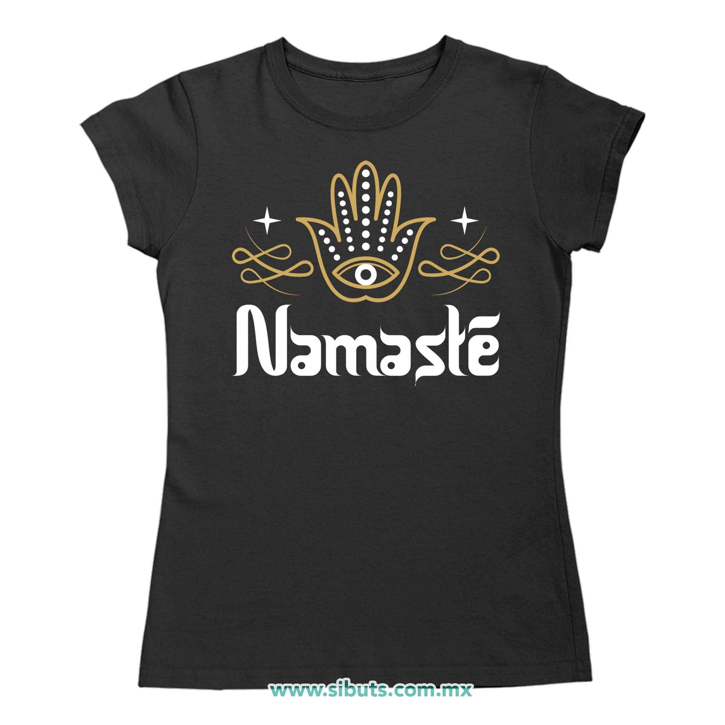 Playera Mujer Namaste Dorado