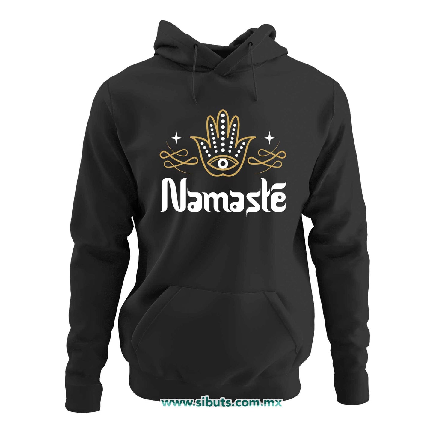 Sudadera Mujer Gorro Namaste Dorado