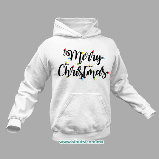 Sudadera Hombre Gorro Merry Chrismas Focos