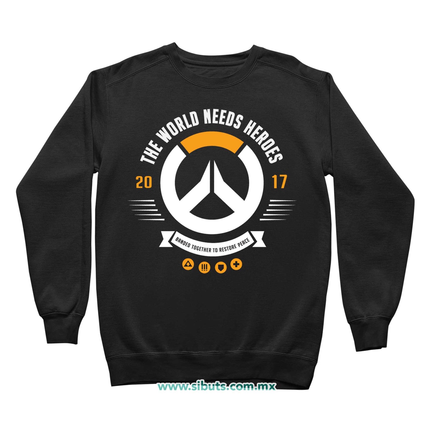 Sudadera Niño Cuello Redondo Overwatch World Needs Heroes Gamer