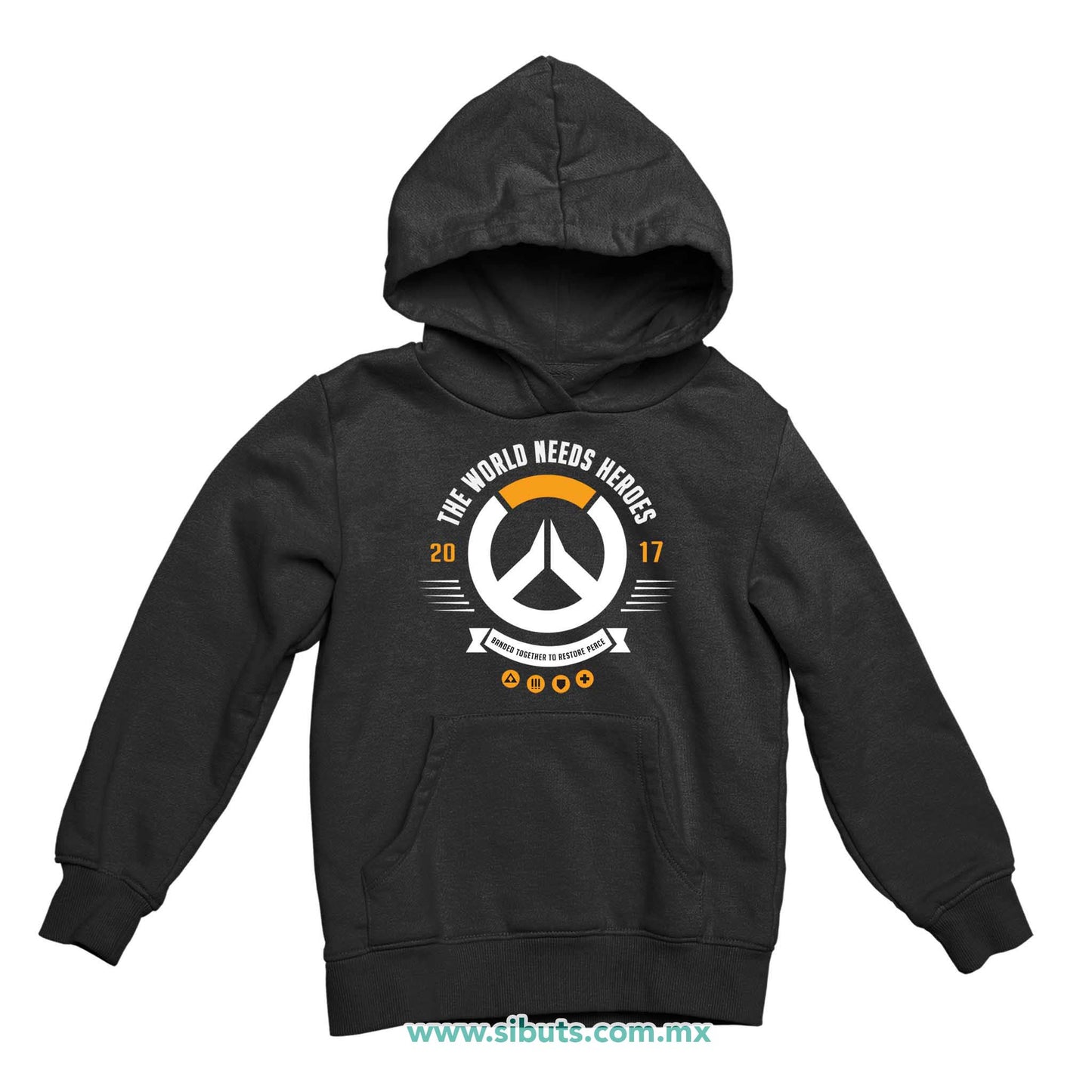 Sudadera Niño Gorro Overwatch World Needs Heroes Gamer