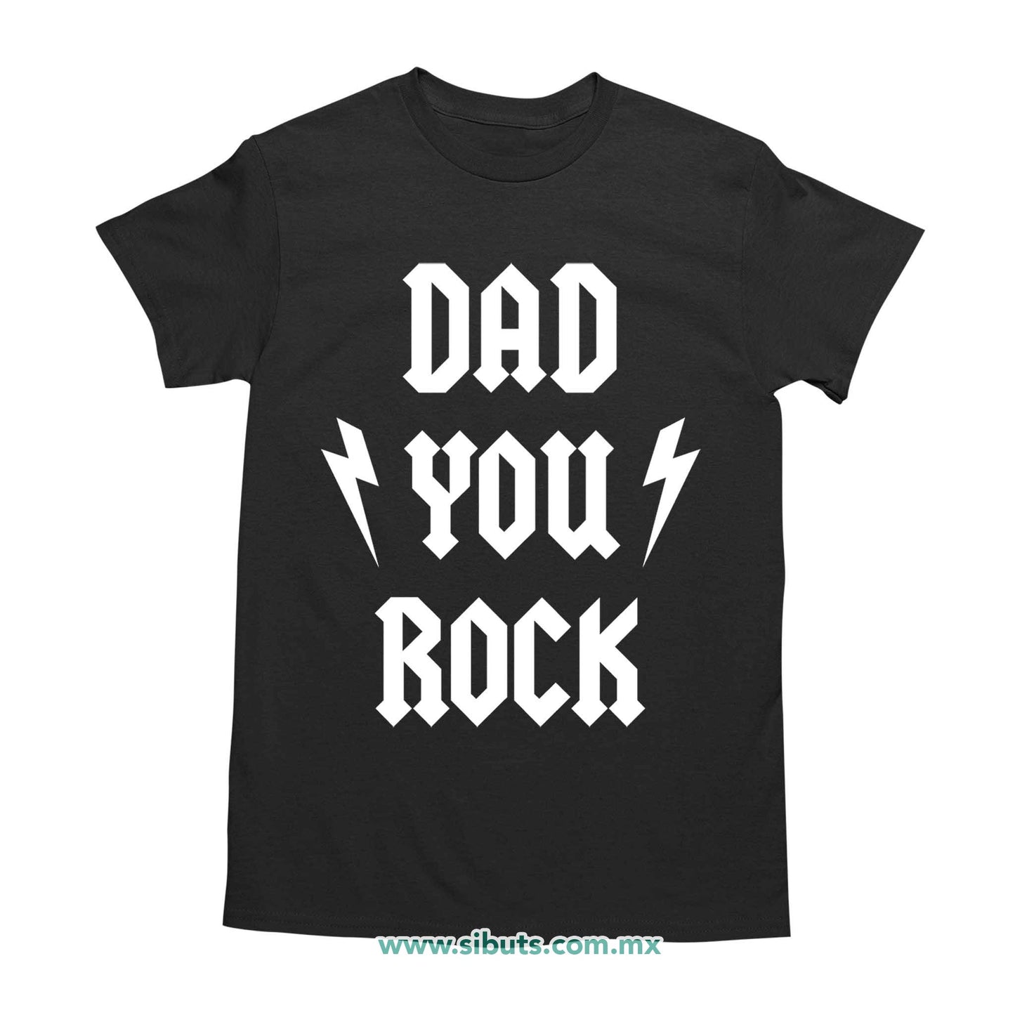 Playera Hombre Papá Rockero Dad You Rock