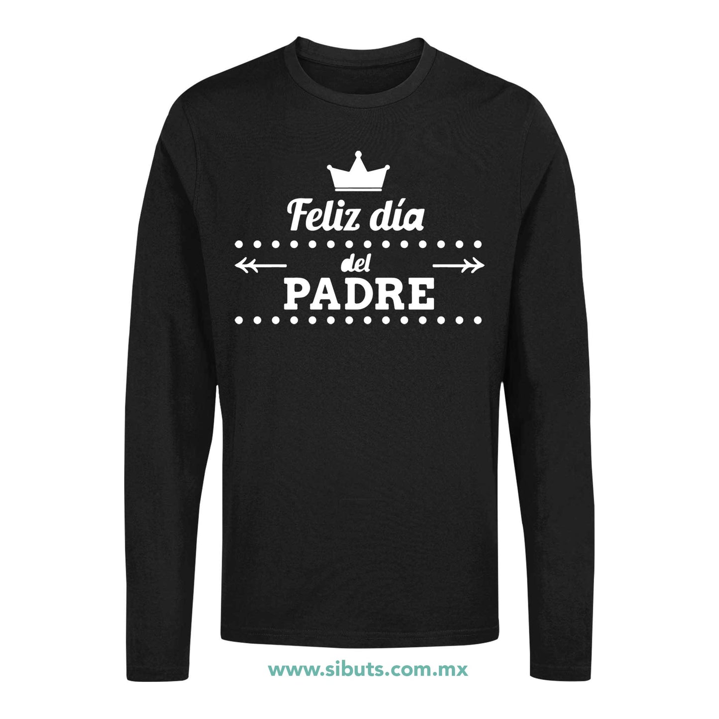 Playera Hombre Manga Larga Papá Feliz Día