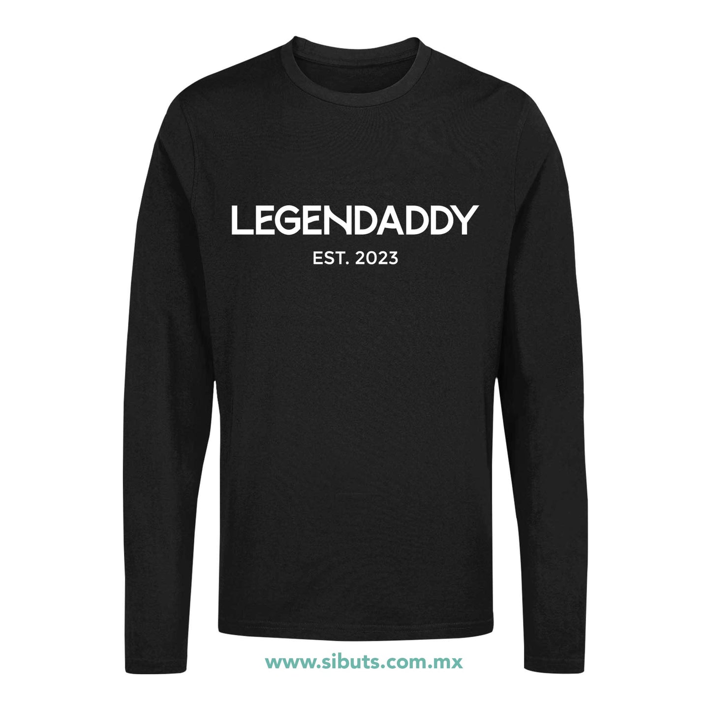 Playera Hombre Manga Larga Papá Legendaddy Personalizada Con Año