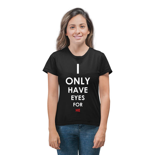 Playera para Parejas Solo Tengo Ojos para Ella y El