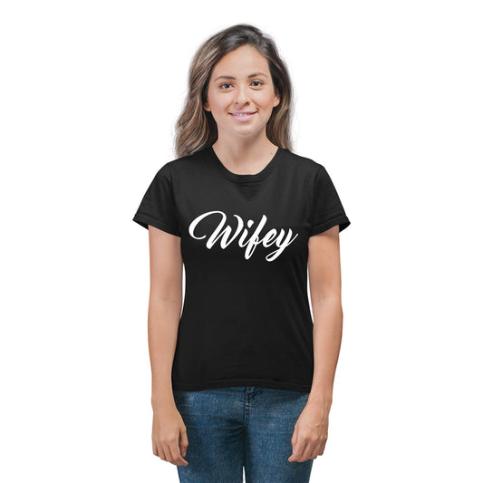 Playera para Parejas Wifey and Hubby Esposos