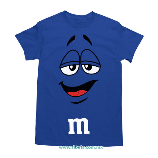 Playera Hombre Chocolate M&M Azul