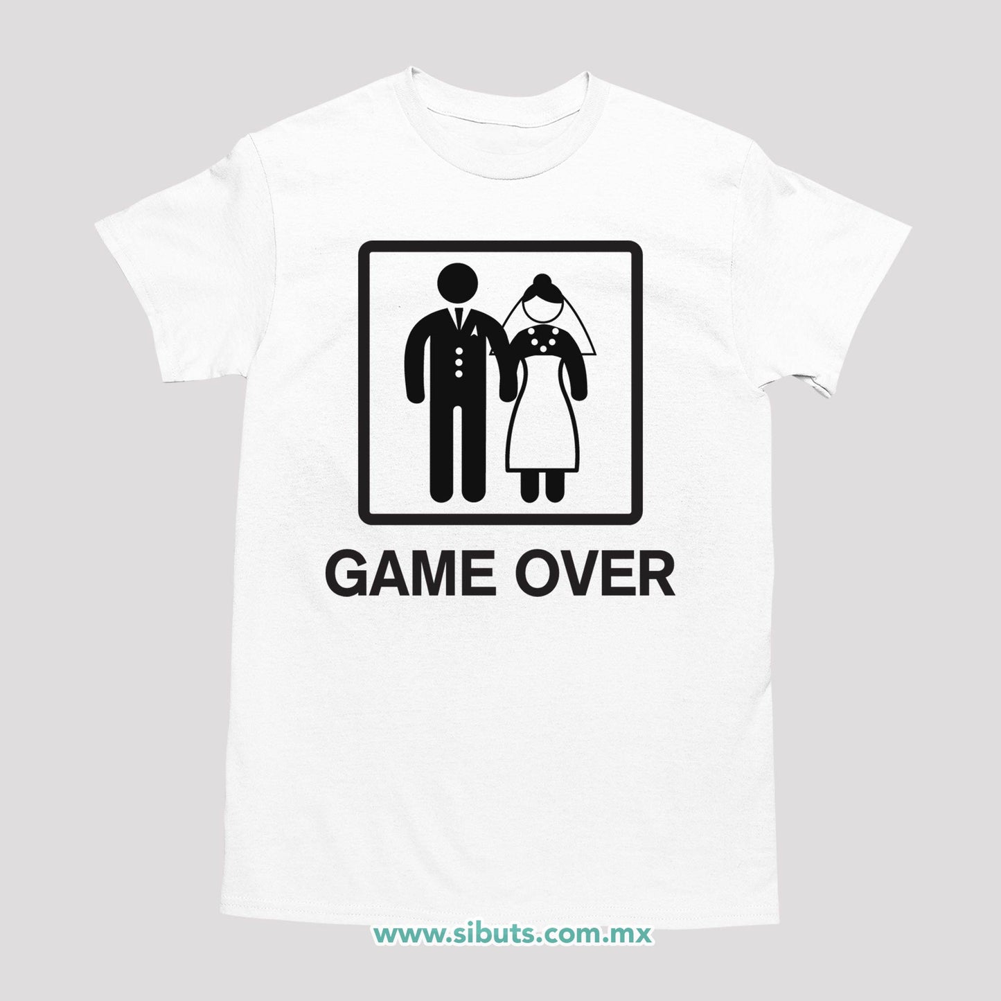 Playera Hombre Boda Game Over