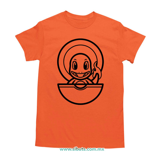 Playera Hombre Pokemon Charmander Point