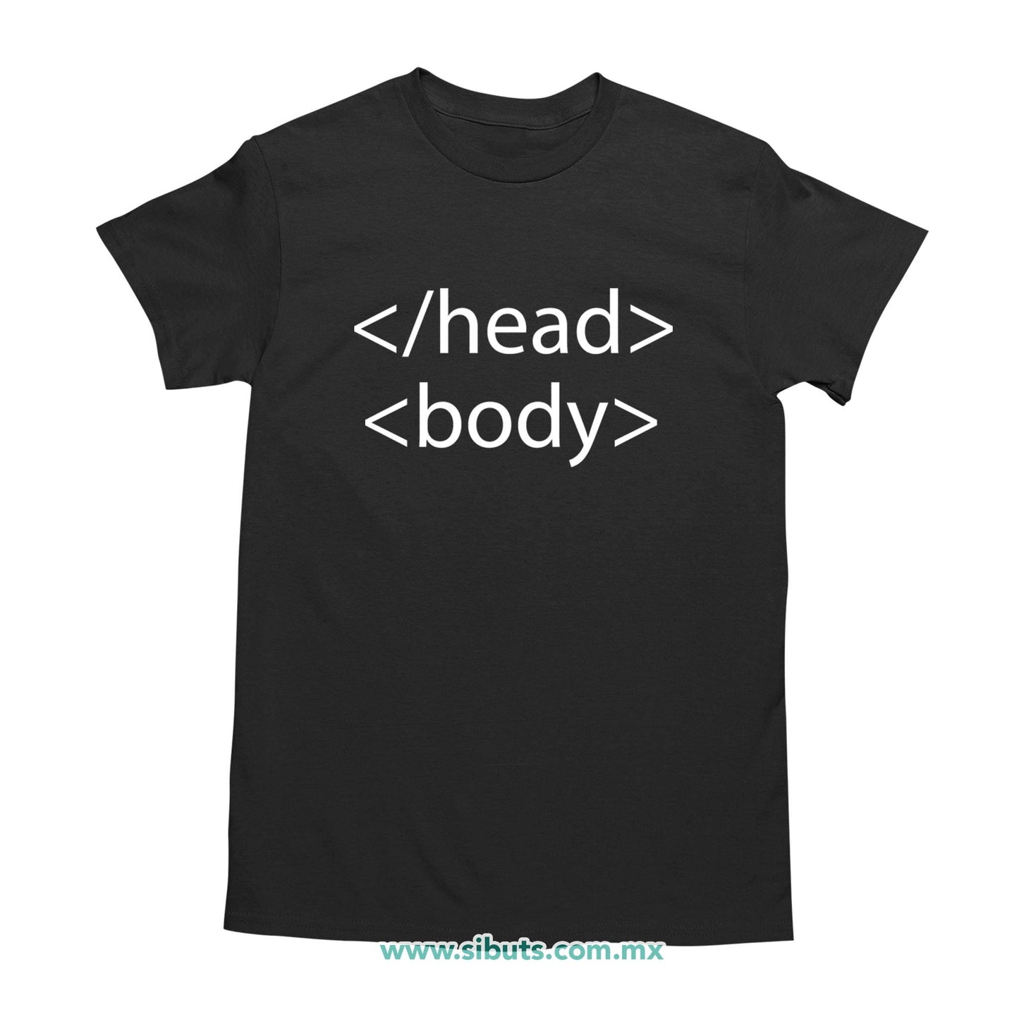 Playera Hombre Geek Head Body HTML Código
