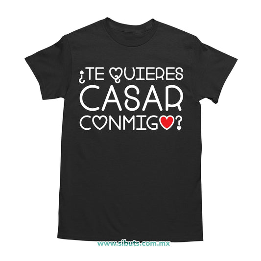 Playera Hombre Te Quieres Casar Conmigo Boda