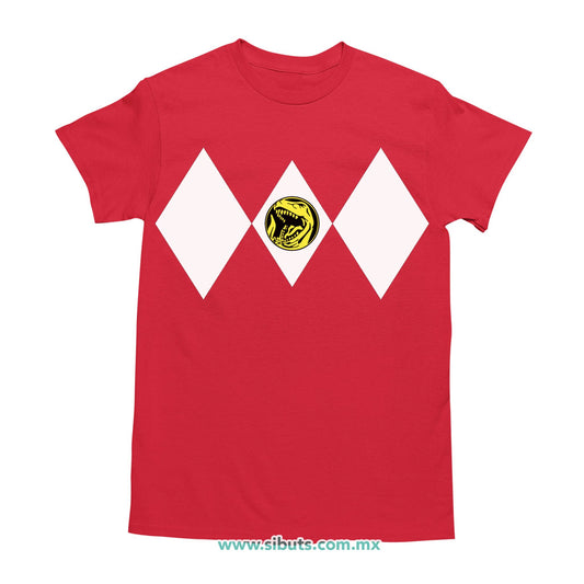 Playera Hombre Power Ranger Rojo