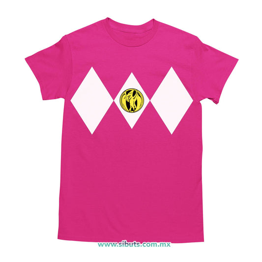 Playera Hombre Power Ranger Rosa