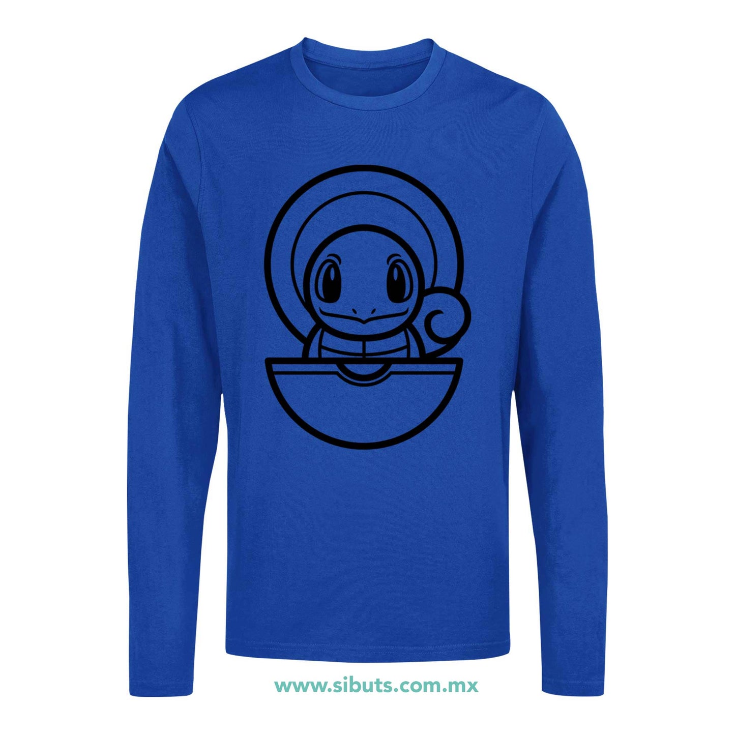 Playera Hombre Manga Larga Pokemon Squirttle Point