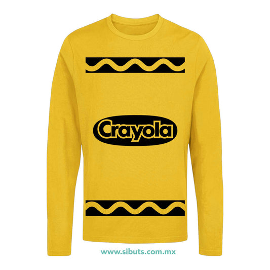 Playera Hombre Manga Larga Crayola mango