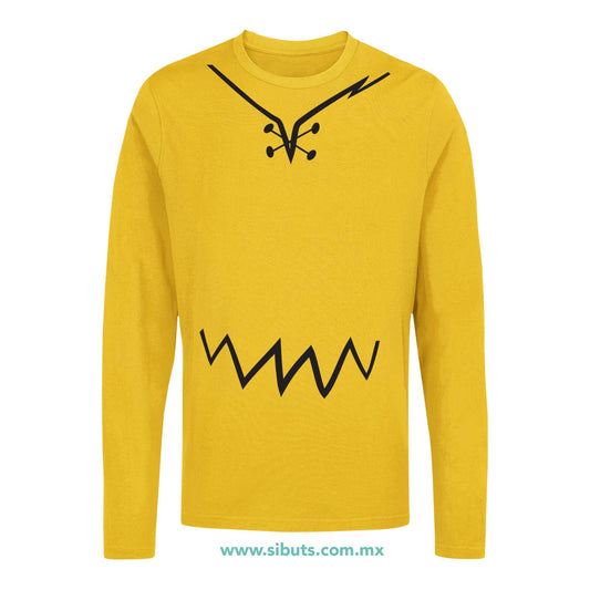 Playera Hombre Manga Larga Picapiedra Pablo