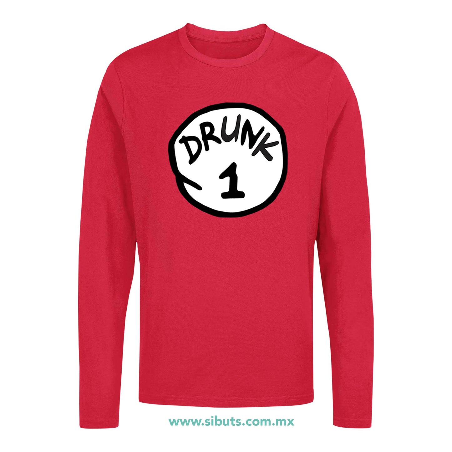 Playera Hombre Manga Larga Dr. Seuss Drunk 1