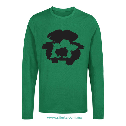 Playera Hombre Manga Larga Pokemon Bulbasaur Evolutions