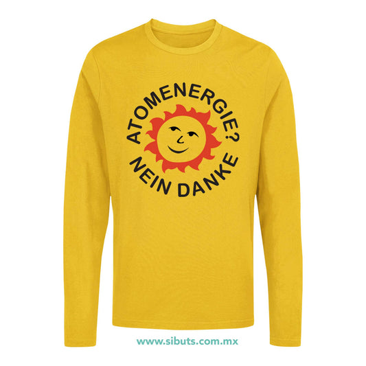 Playera Hombre Manga Larga Dark Atomenergie Nein Danke