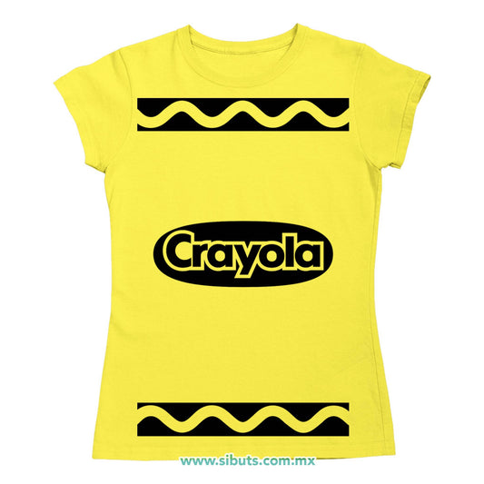 Playera Mujer Crayola Amarilla