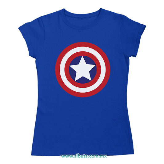 Playera Mujer Capitan America