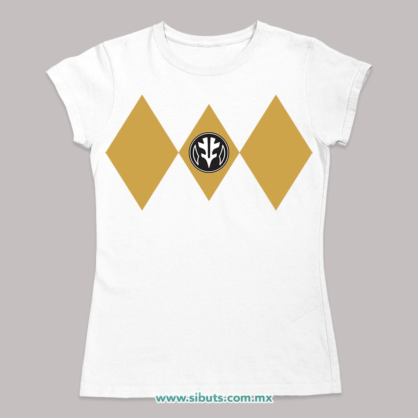 Playera Mujer Power Ranger Blanco