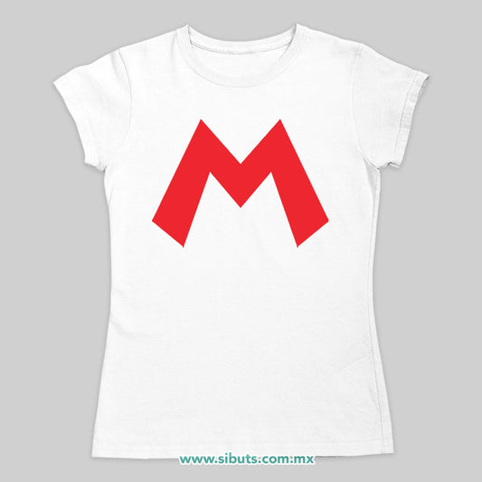Playera Mujer Super Mario Bross Rojo