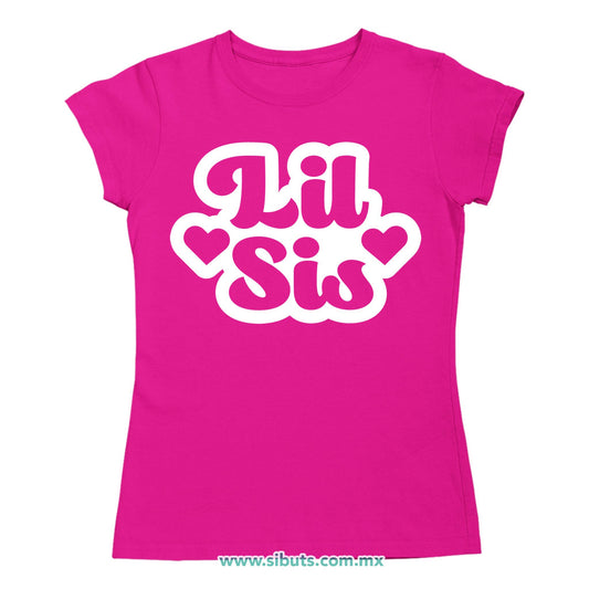 Playera Mujer Lil Sis Hermana Menor