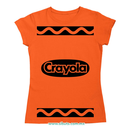 Playera Mujer Crayola Naranja