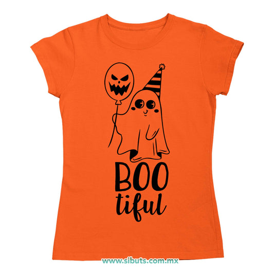 Playera Mujer Halloween Boo Tiful