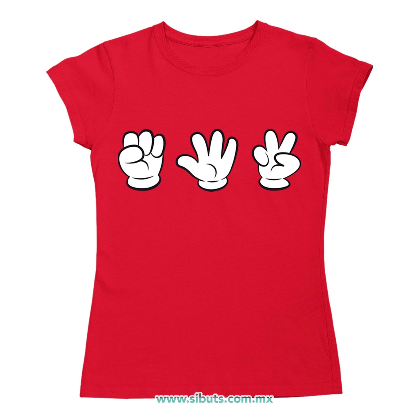 Playera Mujer Juego Piedra Papel O Tijera