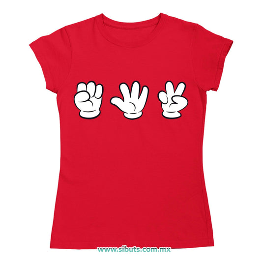 Playera Mujer Juego Piedra Papel O Tijera