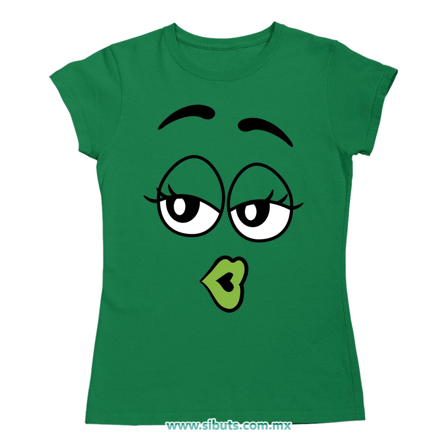 Playera Mujer Chocolates M&M Verde
