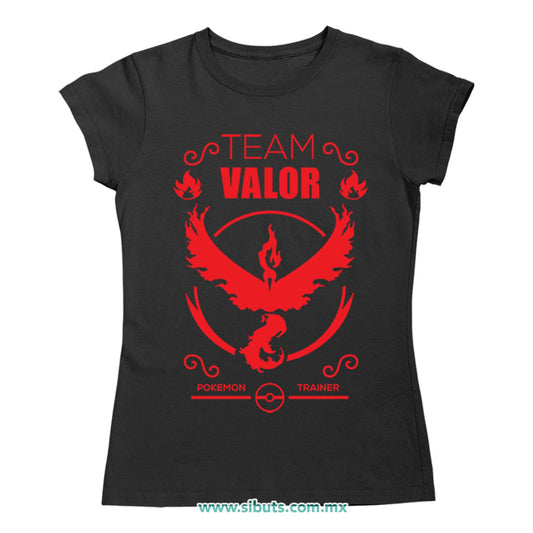 Playera Mujer Pokemon Go Team Valor