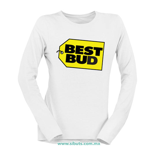Playera Mujer Manga Larga Best Bud