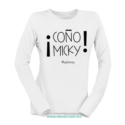 Playera Mujer Manga Larga Luis Miguel Coño Micky