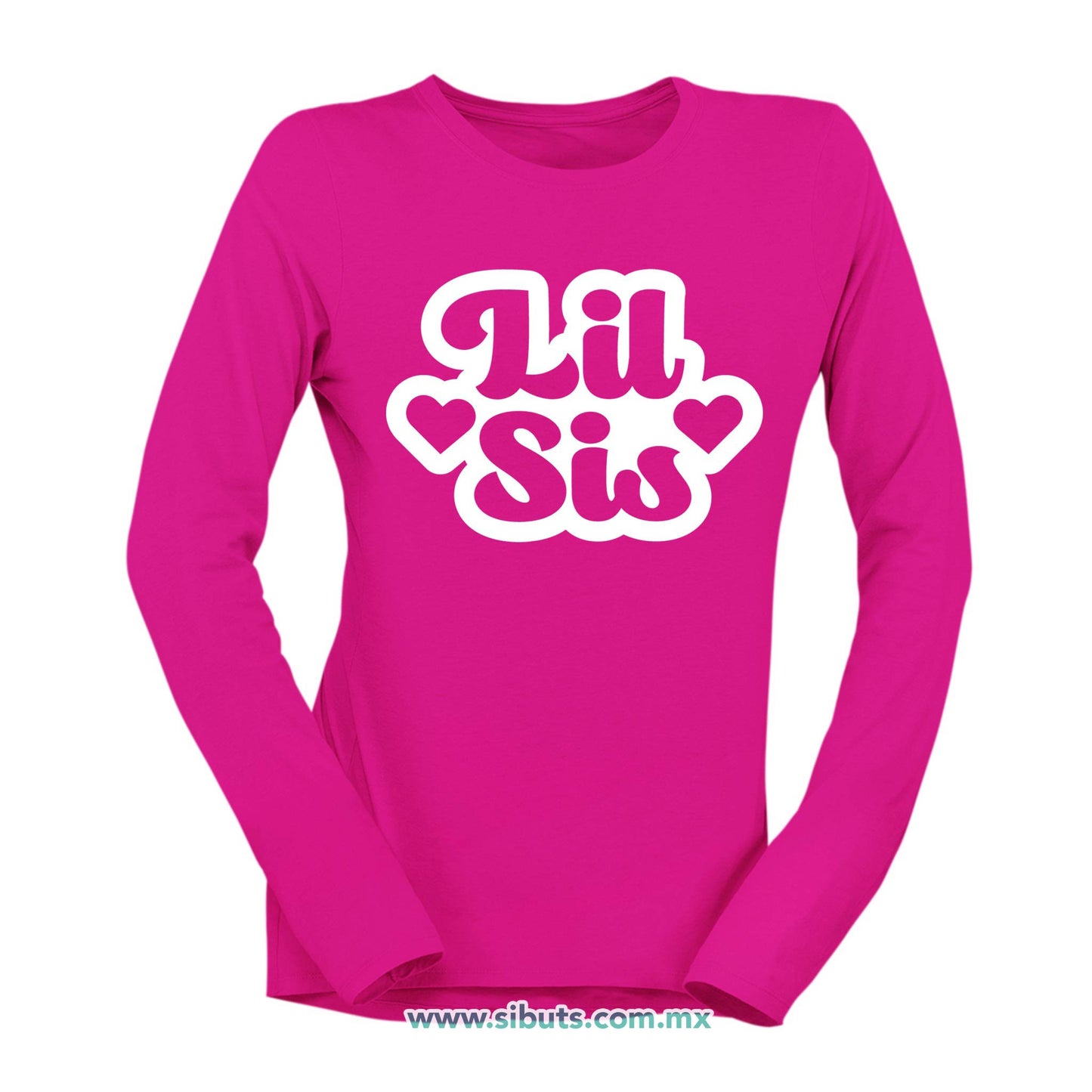 Playera Mujer Manga Larga Lil Sis Hermana Menor