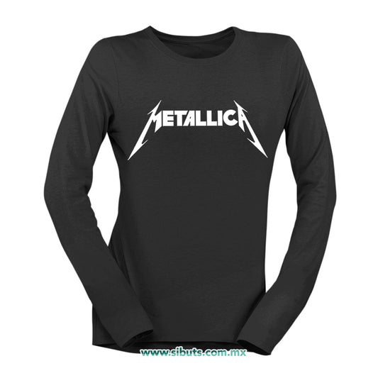 Playera Mujer Manga Larga Metallica