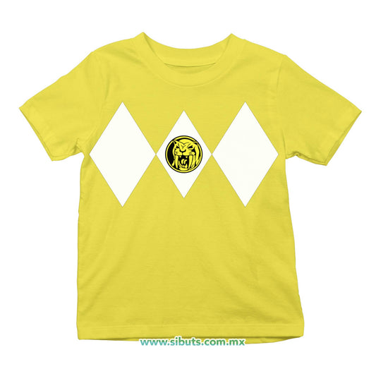 Playera Niña Power Ranger Amarillo