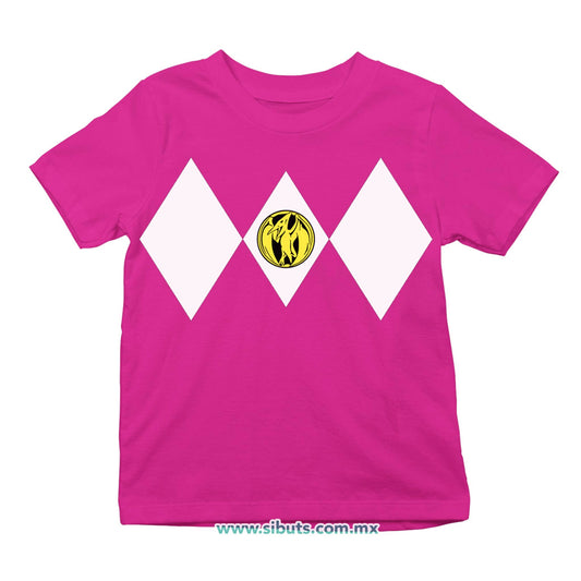 Playera NIño Power Ranger Rosa