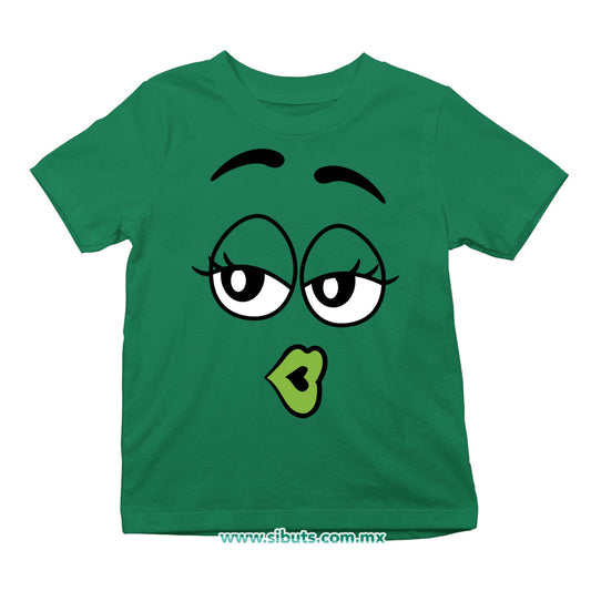 Playera Niña Chocolates M&M Verde